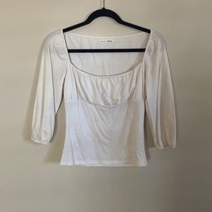 3/4 length Reformation shirt